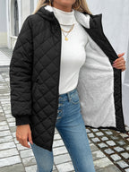 Sophie | Quilted Puffy Jacket with Zipper and Faux Fur Lining