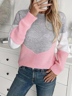 Sophie | Vibrant Block-Patterned Casual Sweater with Long Sleeves