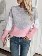 Sophie | Vibrant Block-Patterned Casual Sweater with Long Sleeves