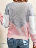 Sophie | Vibrant Block-Patterned Casual Sweater with Long Sleeves