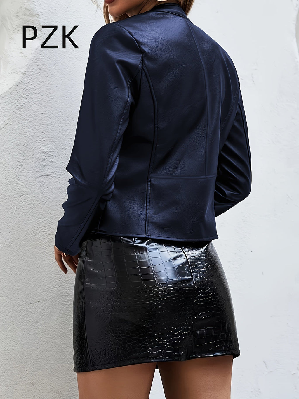 Sophie | Zip-Up PU Leather Bomber Jacket