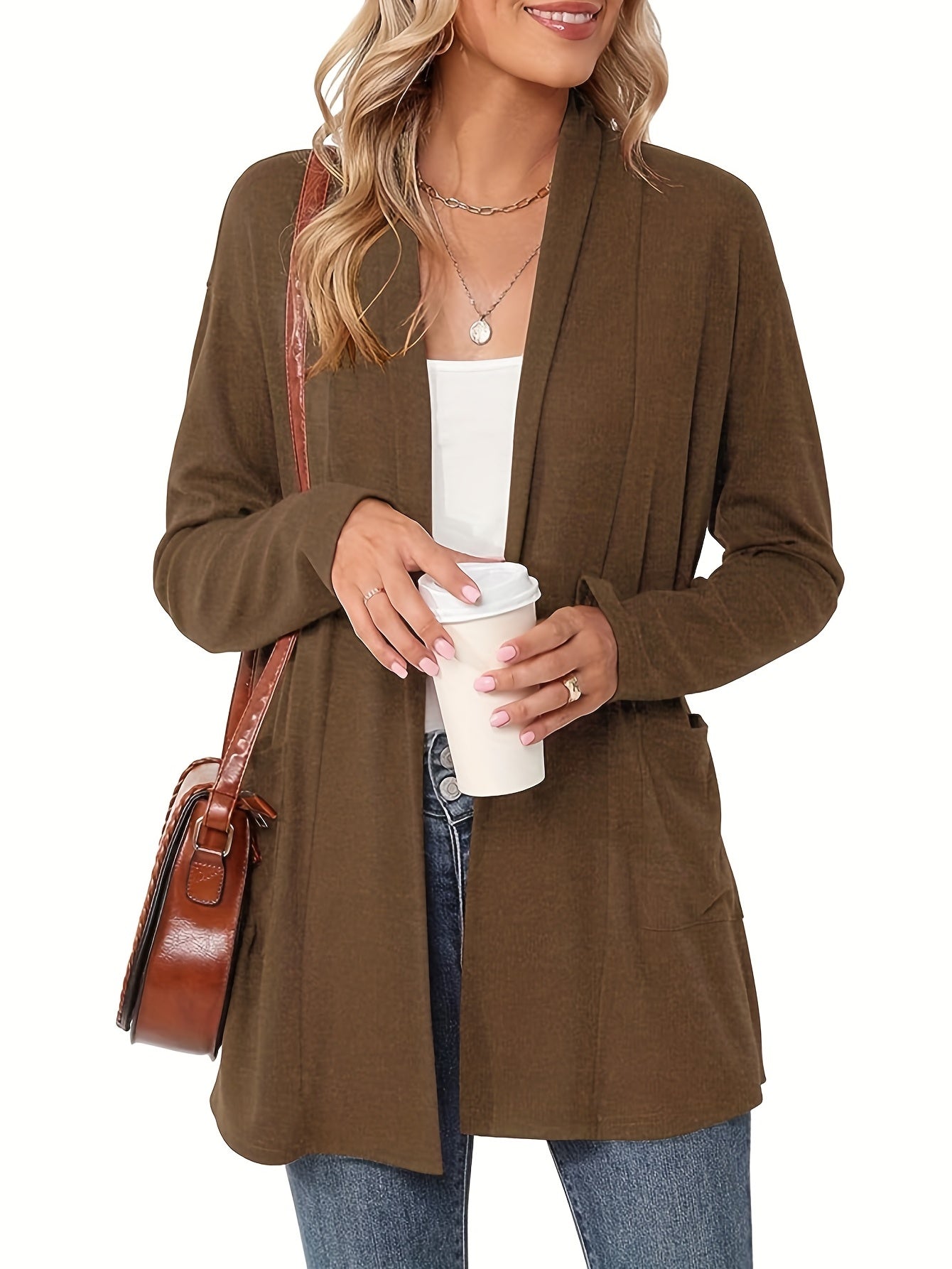 Sophie | Cozy Chunky Knit Cardigan with Long Sleeves and Open Front