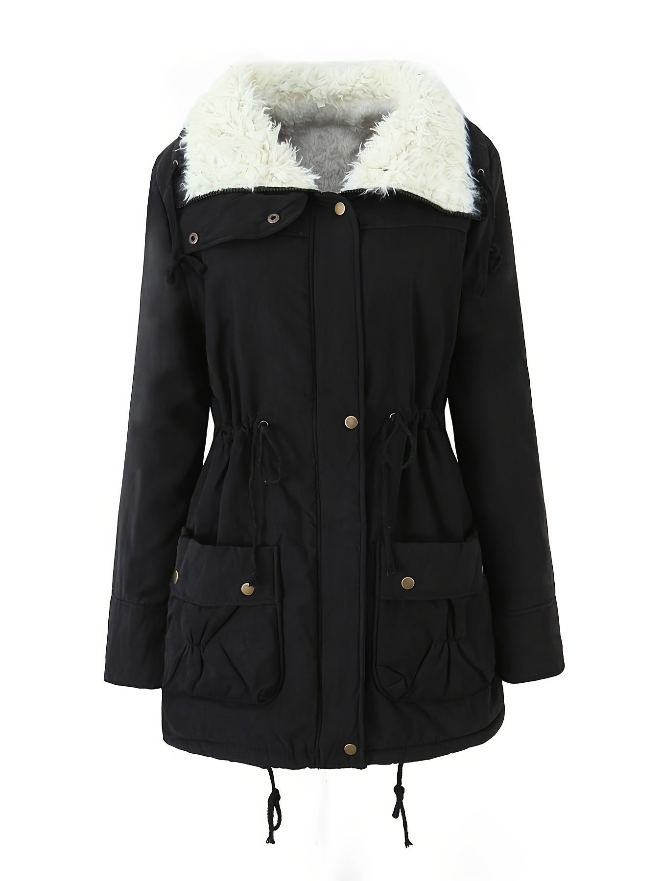 Sophie | Cozy Faux Fur Zip-Up Jacket with Adjustable Drawstring Waist