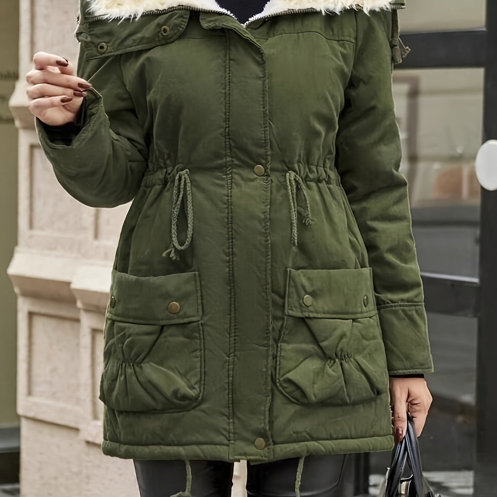 Sophie | Cozy Faux Fur Zip-Up Jacket with Adjustable Drawstring Waist