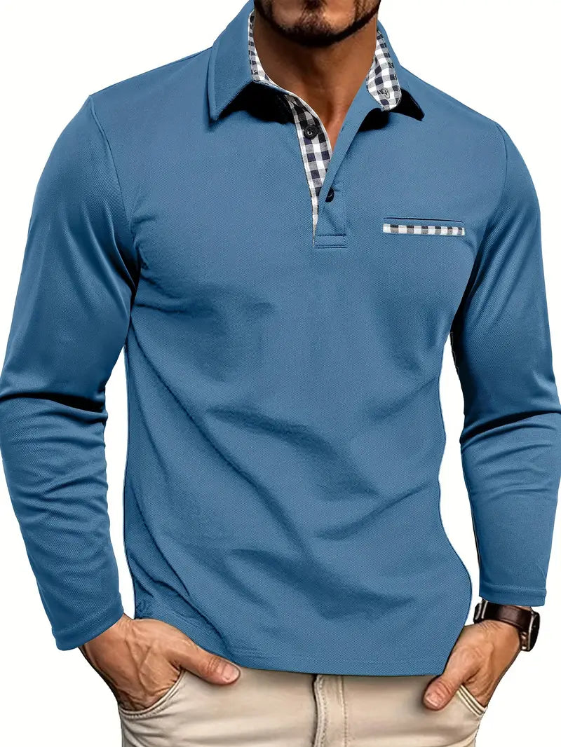 Stefan | Men's Long Sleeve Polo Shirt