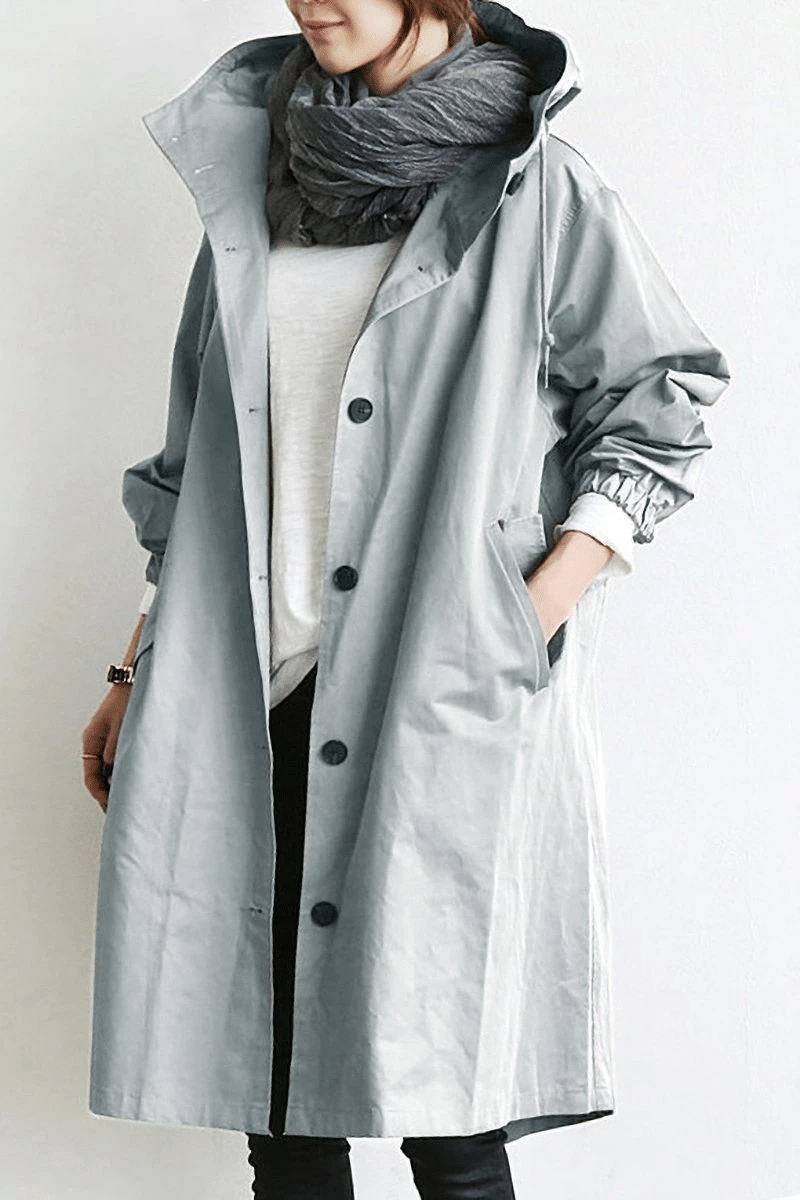 Stella | Women's Hooded Button-Up Windbreaker