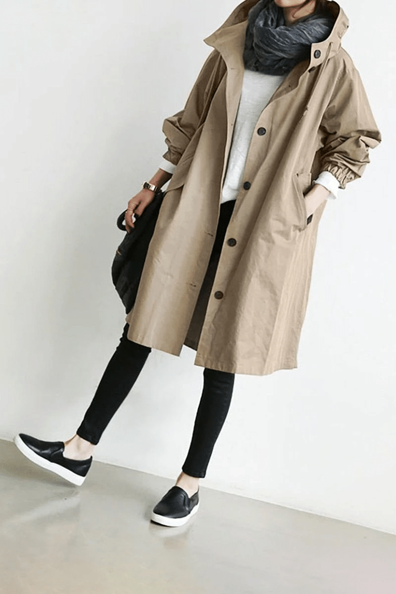 Stella | Women's Hooded Button-Up Windbreaker