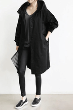 Stella | Women's Hooded Button-Up Windbreaker
