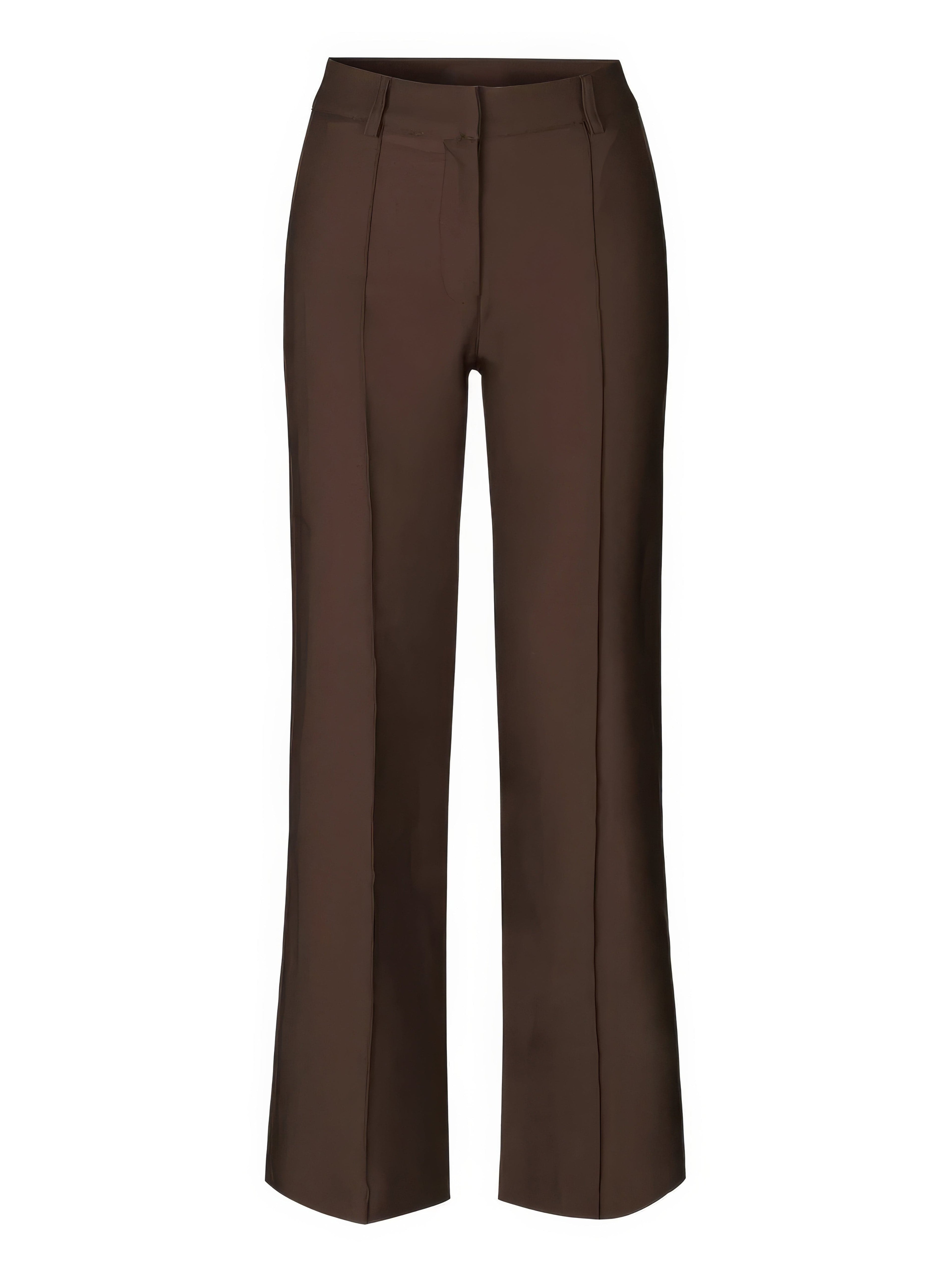 High-Waisted Wide Leg Trousers for Women with Pockets and Belt Loops
