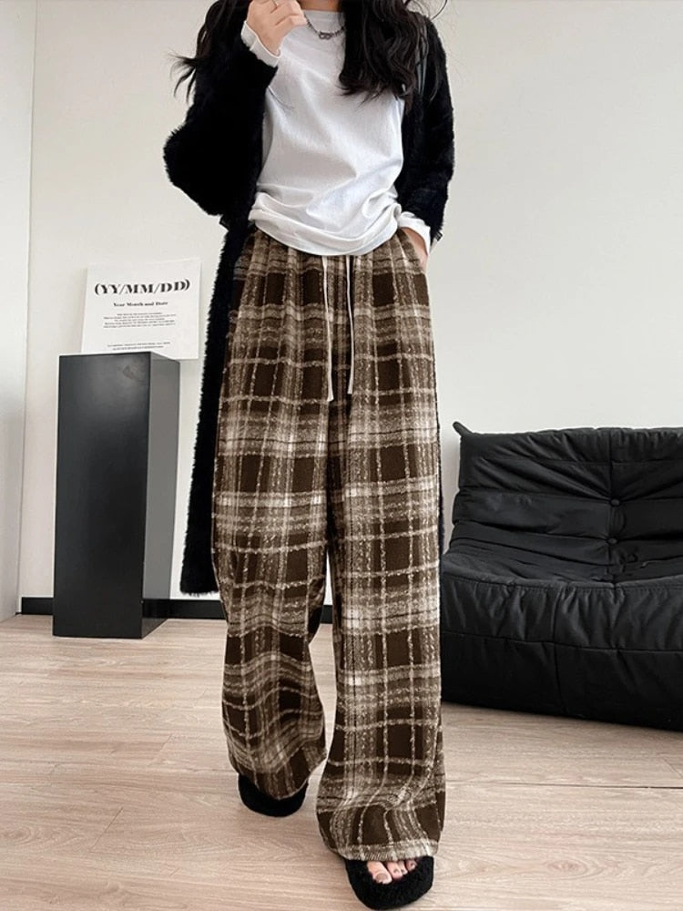 Tara | Classic Check Wool Trousers