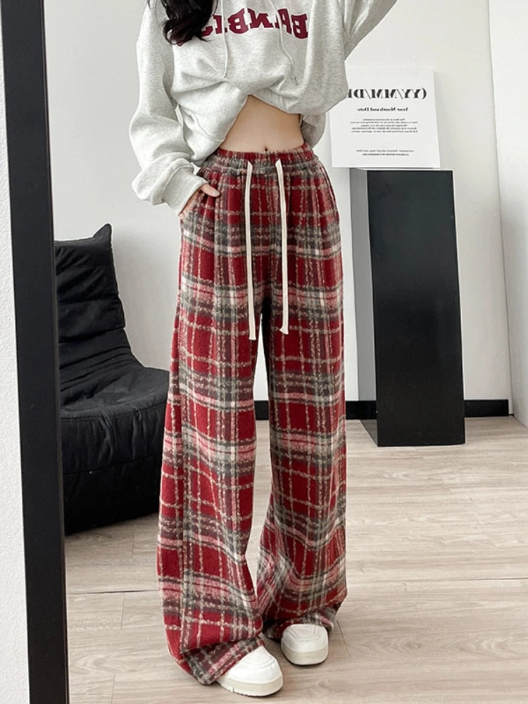Tara | Classic Check Wool Trousers