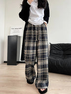 Tara | Classic Check Wool Trousers