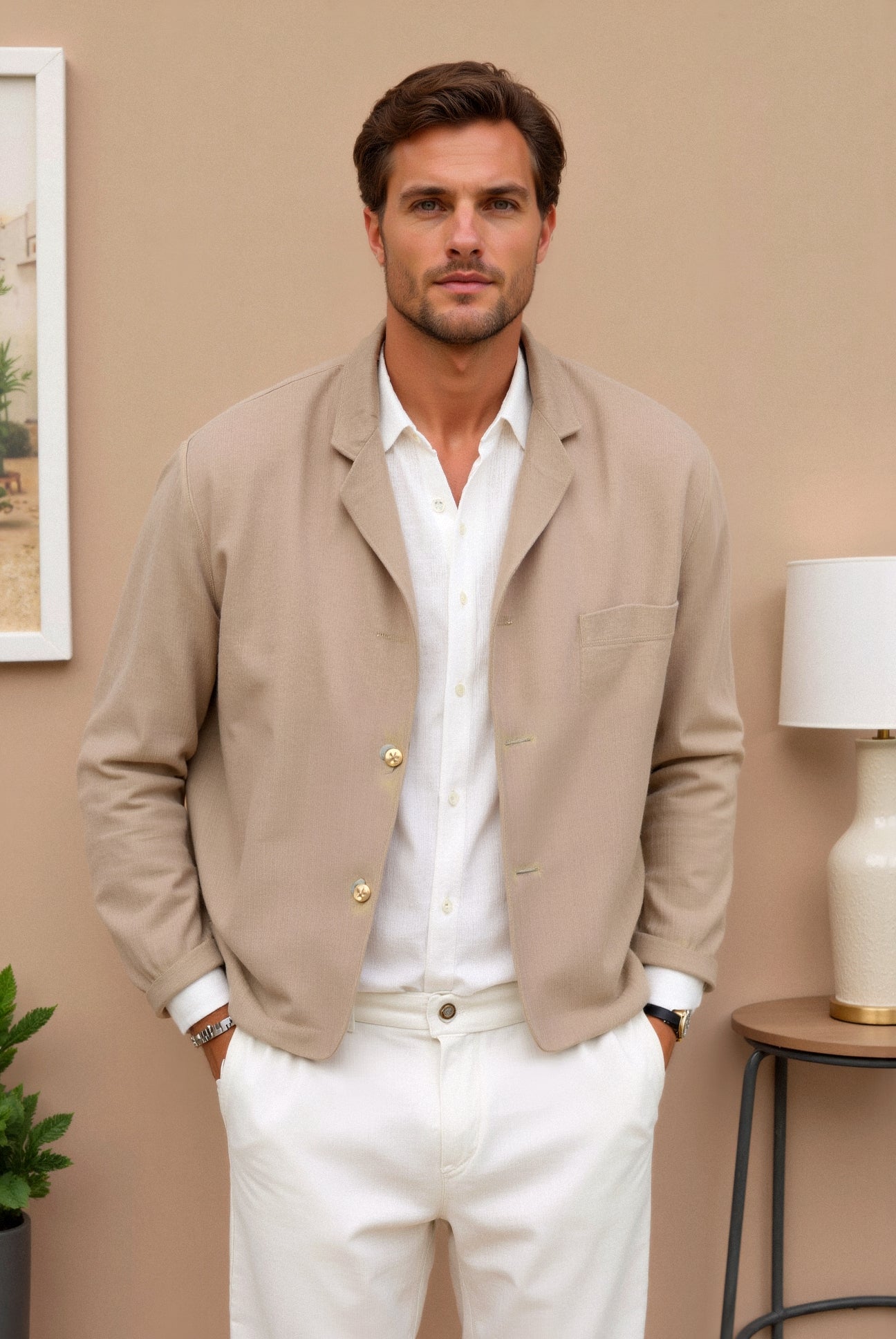 Teun | Versatile Casual Suit Jacket with Lapel Collar