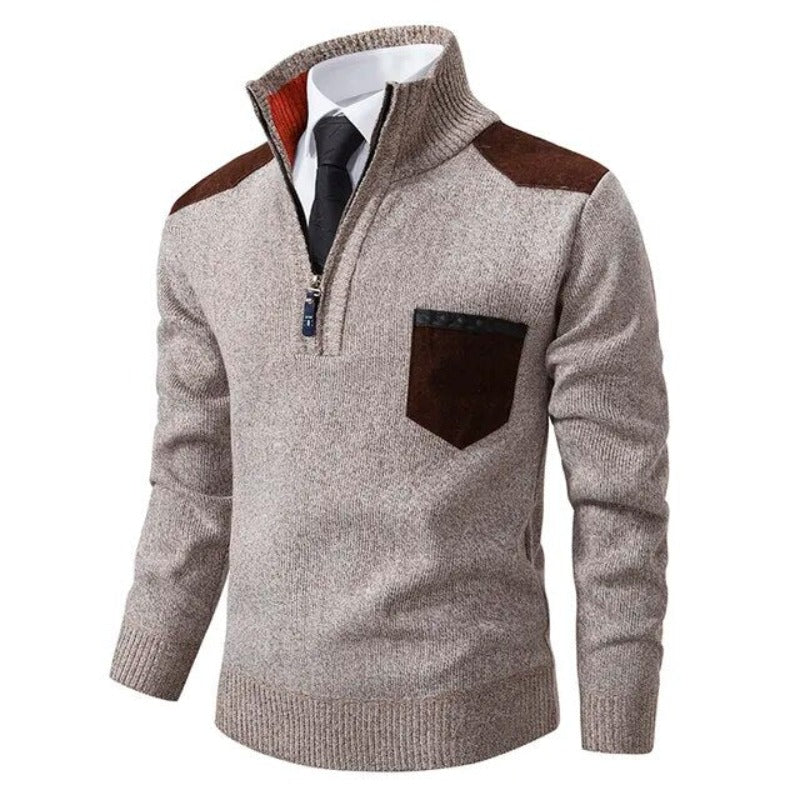 Tiesto | Collared Cashmere Pullover with Chest Pocket