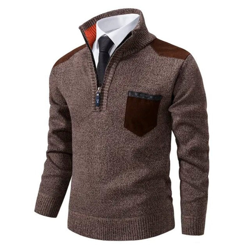 Tiesto | Collared Cashmere Pullover with Chest Pocket