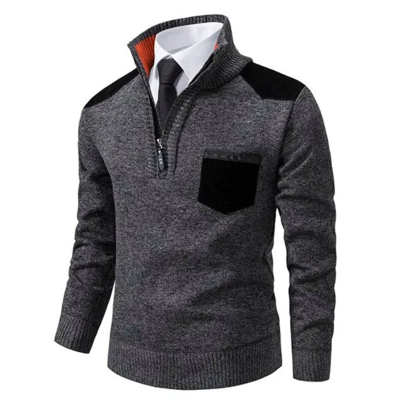 Tiesto | Collared Cashmere Pullover with Chest Pocket