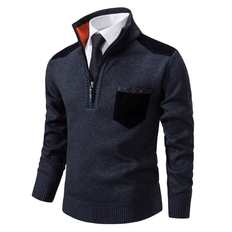 Tiesto | Collared Cashmere Pullover with Chest Pocket