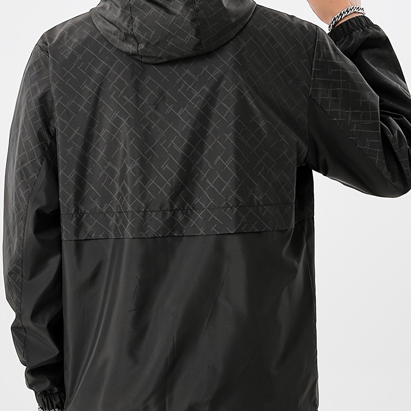 Tim | Lightweight Hooded Windbreaker for Men with Checkered Design