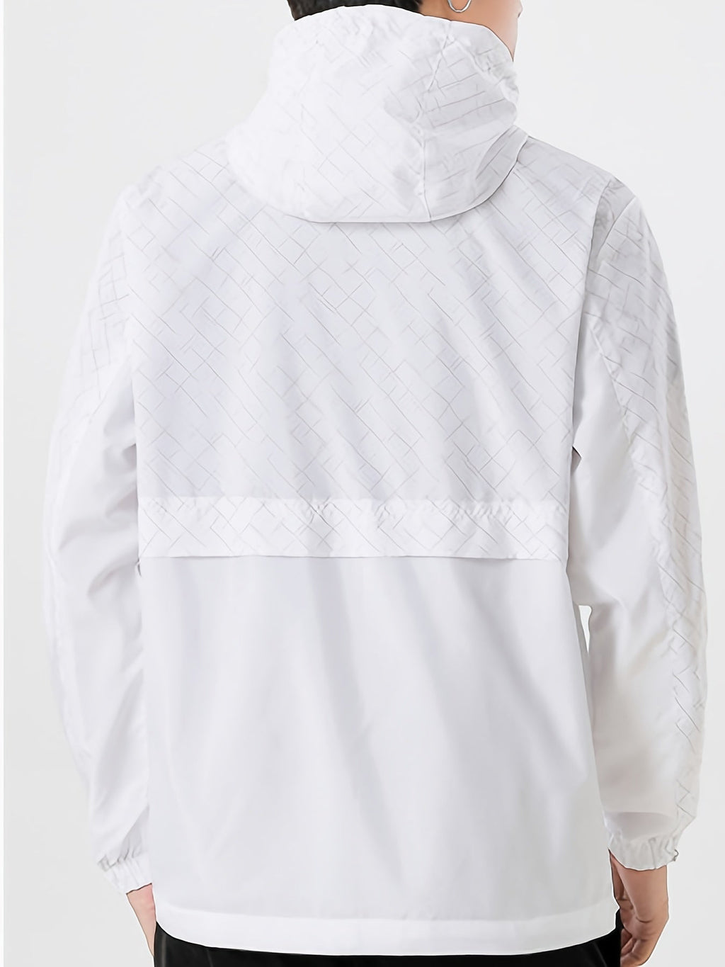 Tim | Lightweight Hooded Windbreaker for Men with Checkered Design