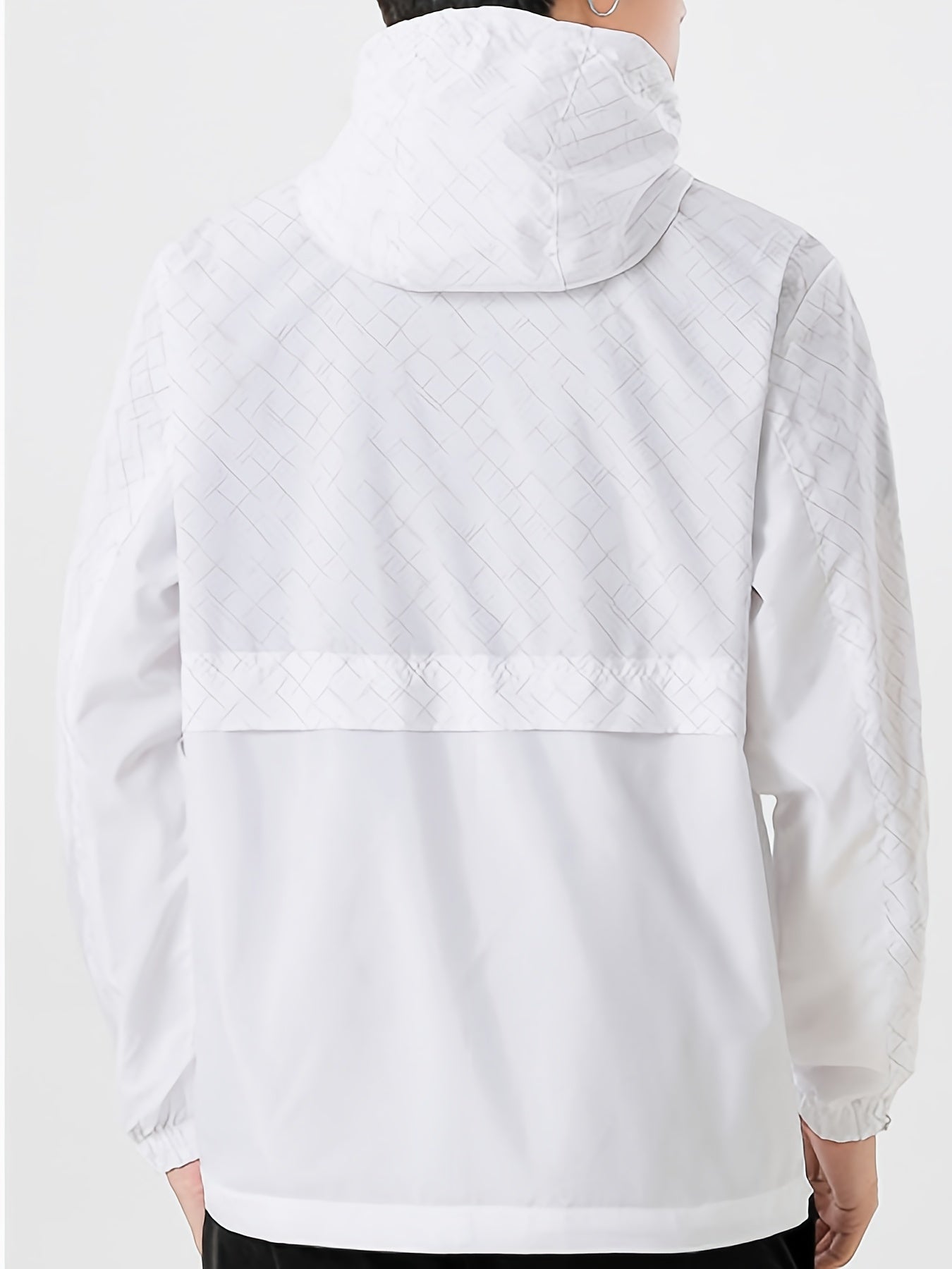 Tim | Lightweight Hooded Windbreaker for Men with Checkered Design