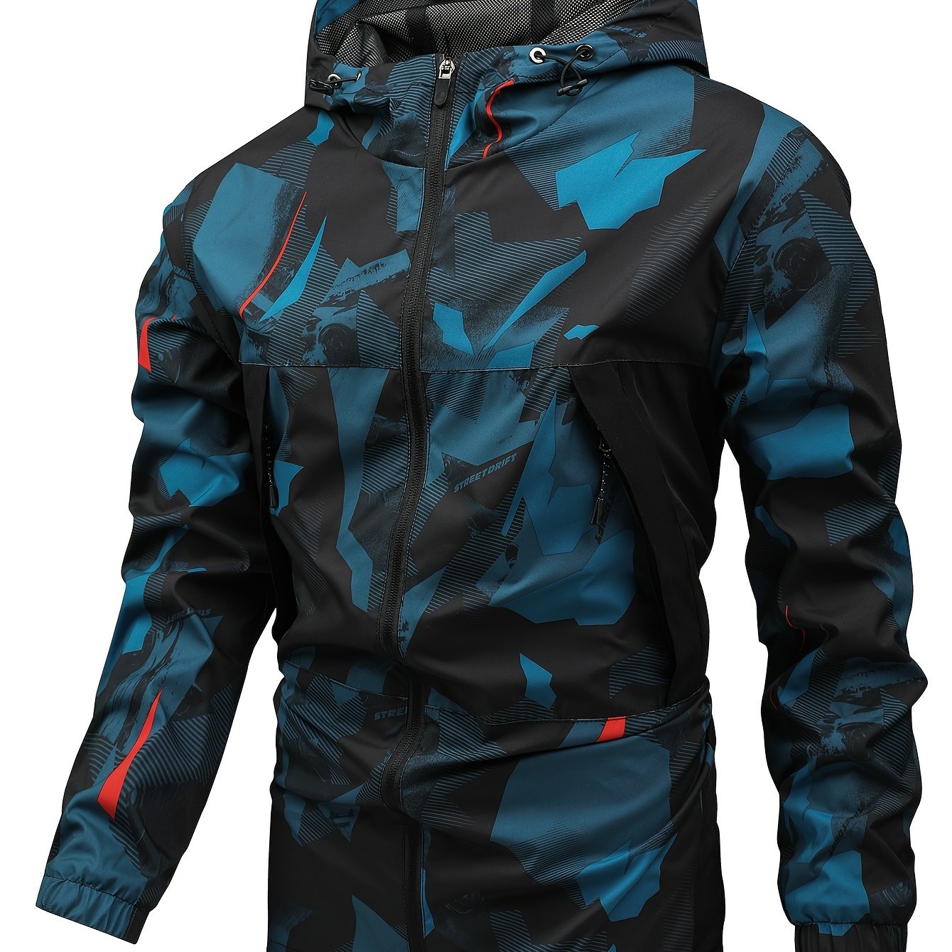 Tom | Men's Color Block Hooded Zip Jacket