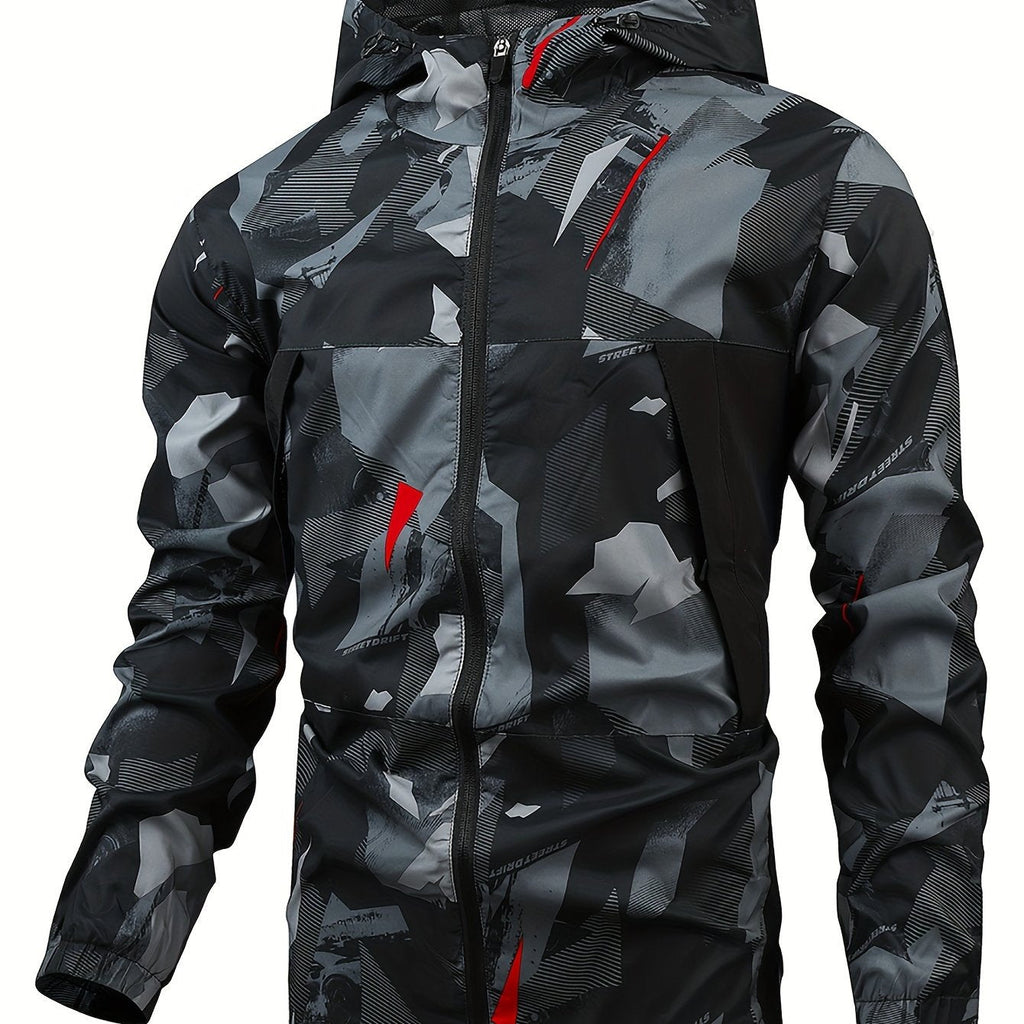 Tom | Men's Color Block Hooded Zip Jacket