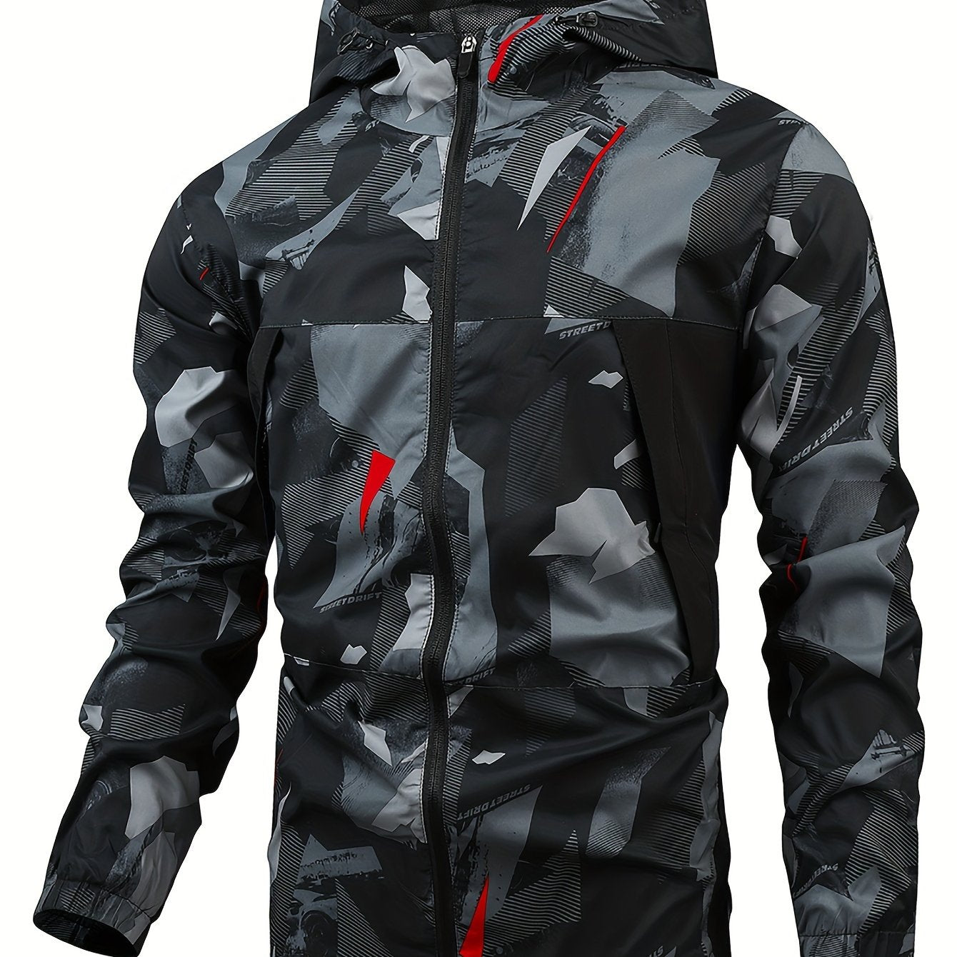 Tom | Men's Color Block Hooded Zip Jacket