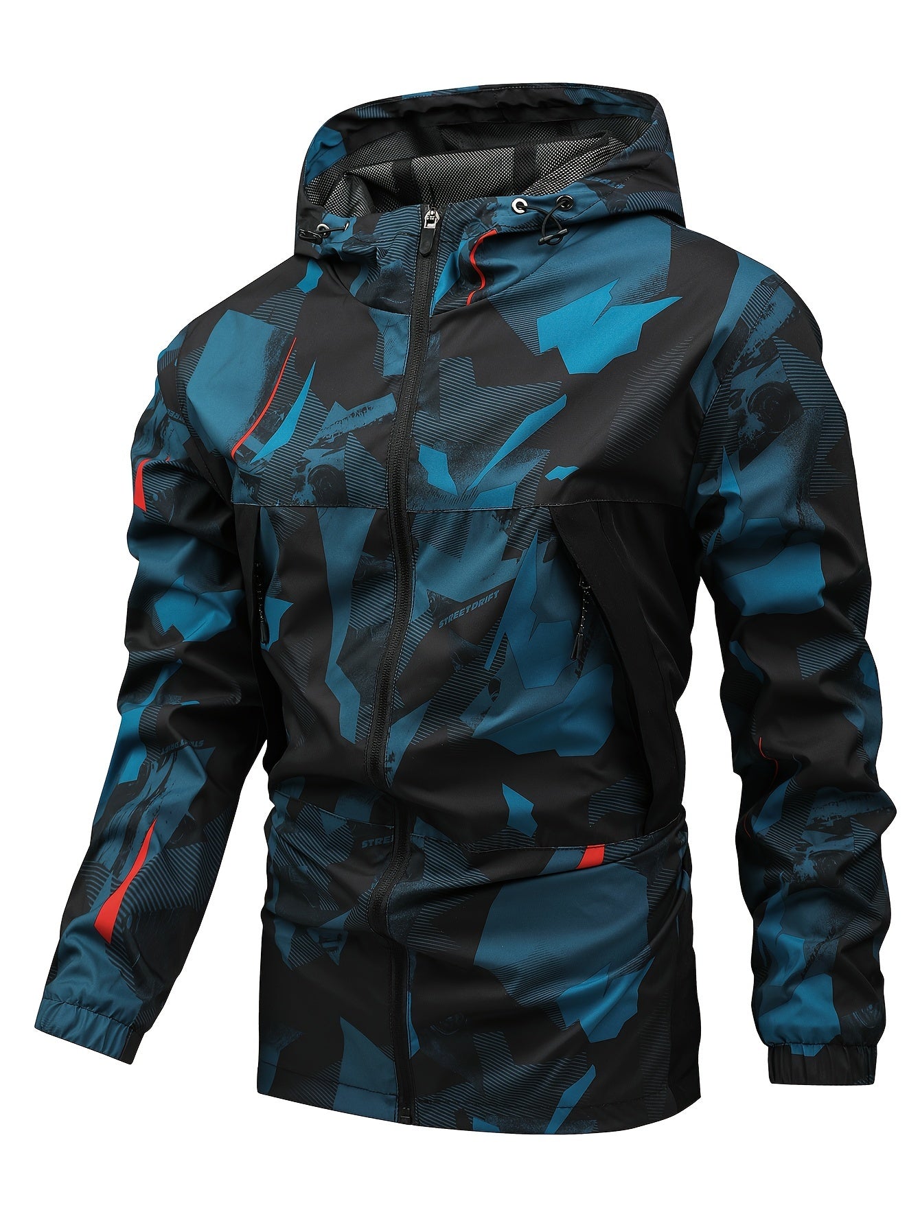 Tom | Men's Color Block Hooded Zip Jacket