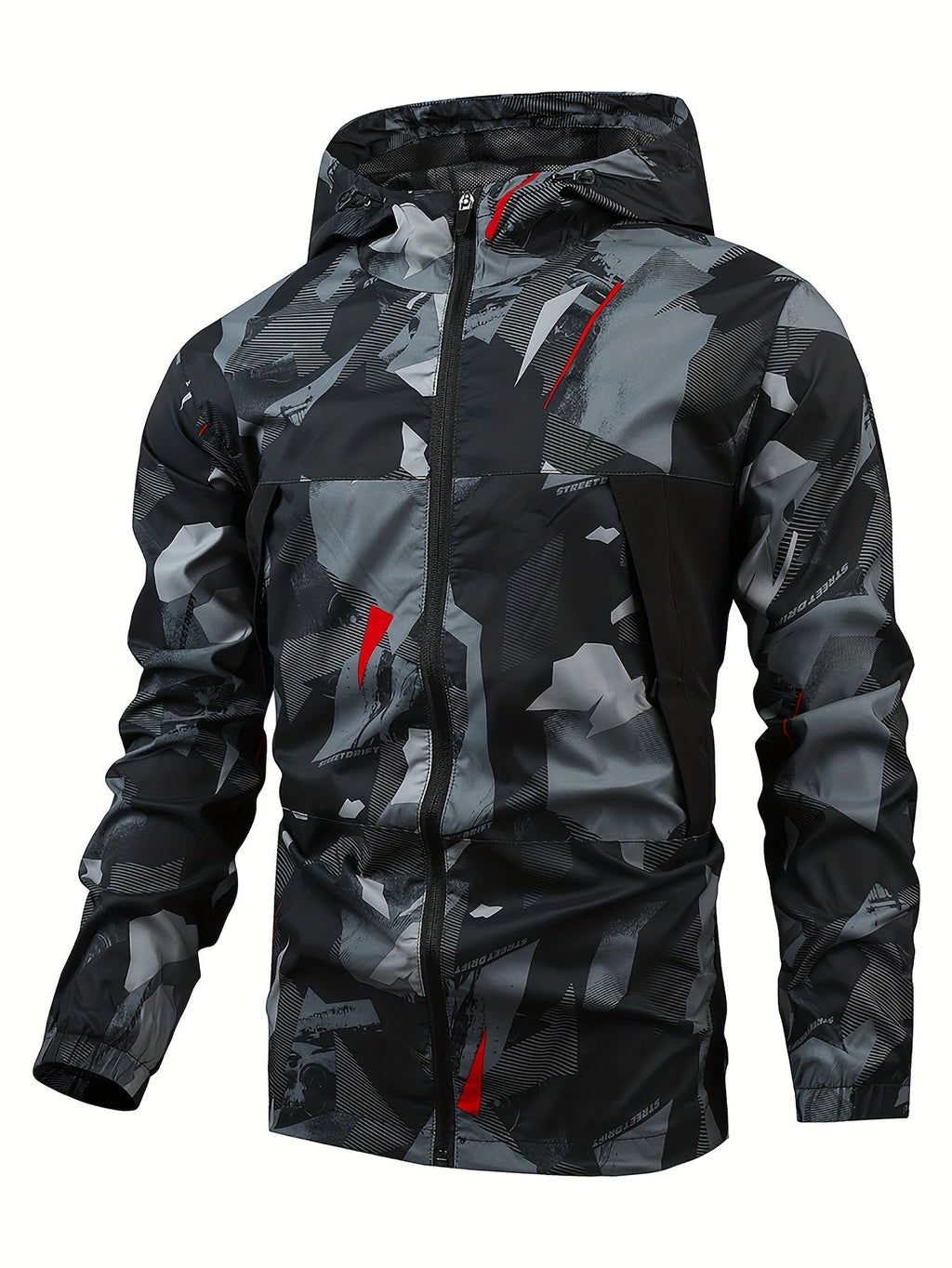 Tom | Men's Color Block Hooded Zip Jacket