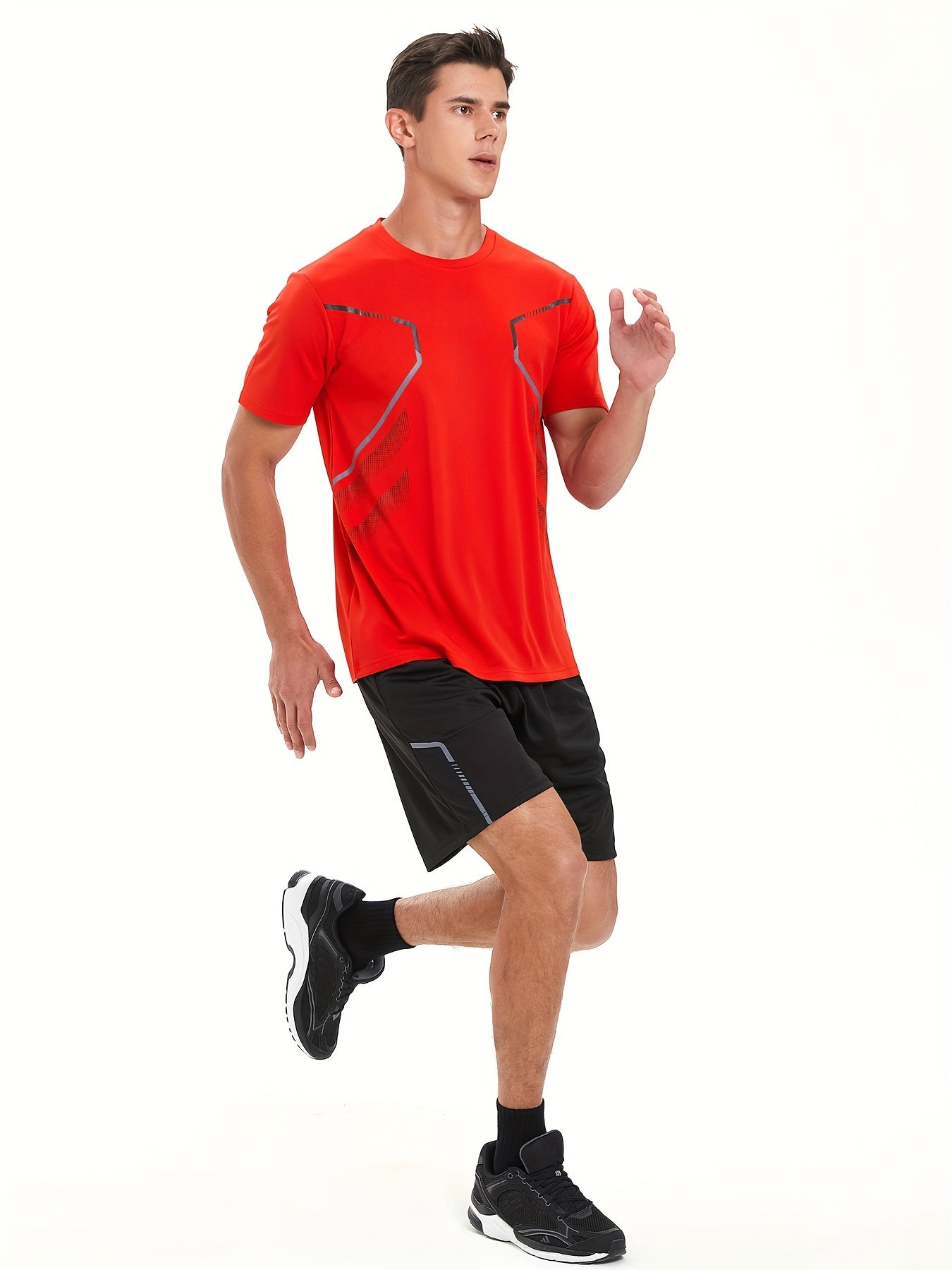 Tom | Vibrant Men's Quick-Dry Sports Shirt with Short Sleeves