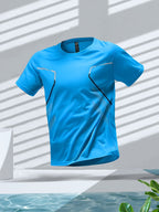 Tom | Vibrant Men's Quick-Dry Sports Shirt with Short Sleeves