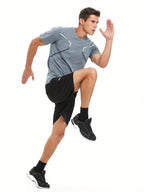Tom | Vibrant Men's Quick-Dry Sports Shirt with Short Sleeves