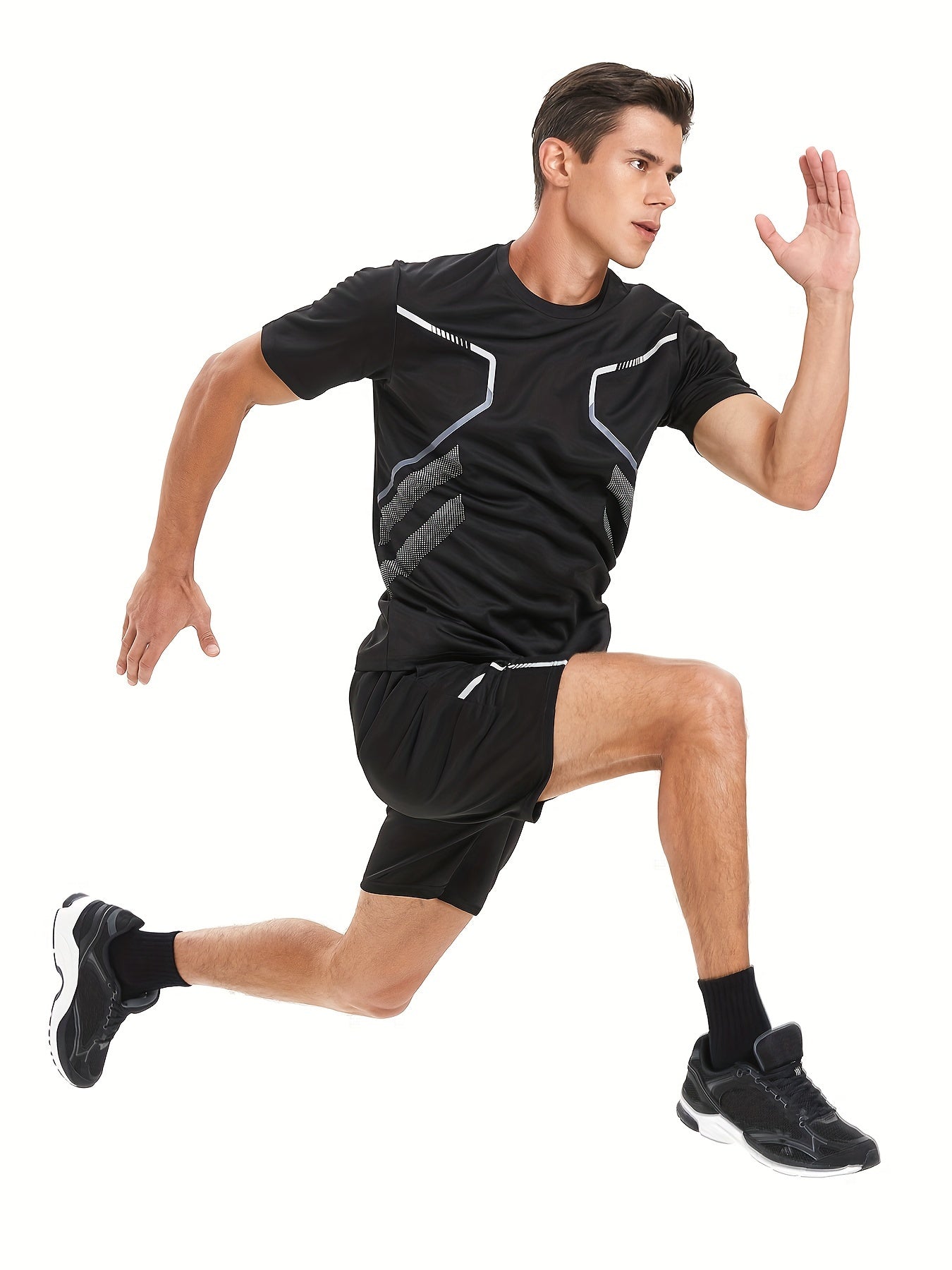 Tom | Vibrant Men's Quick-Dry Sports Shirt with Short Sleeves