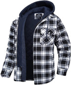 Tommy Jas | Men's Hooded Checked Jacket with Cozy Lining