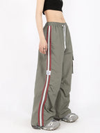 Stylish Cargo Pants with Drawstring and Multiple Pockets