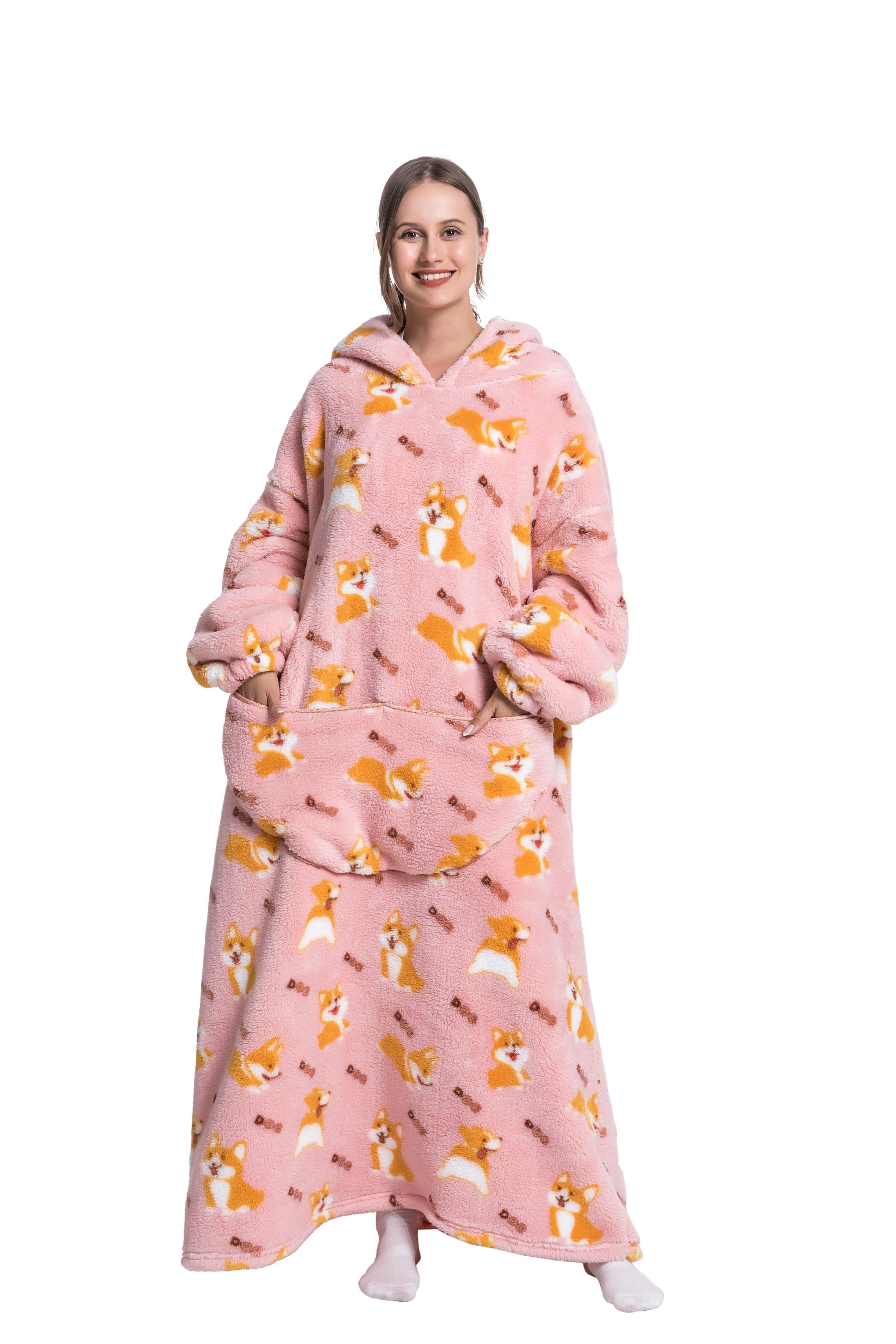 ICEY - Winter Fleece Hoodie Blanket