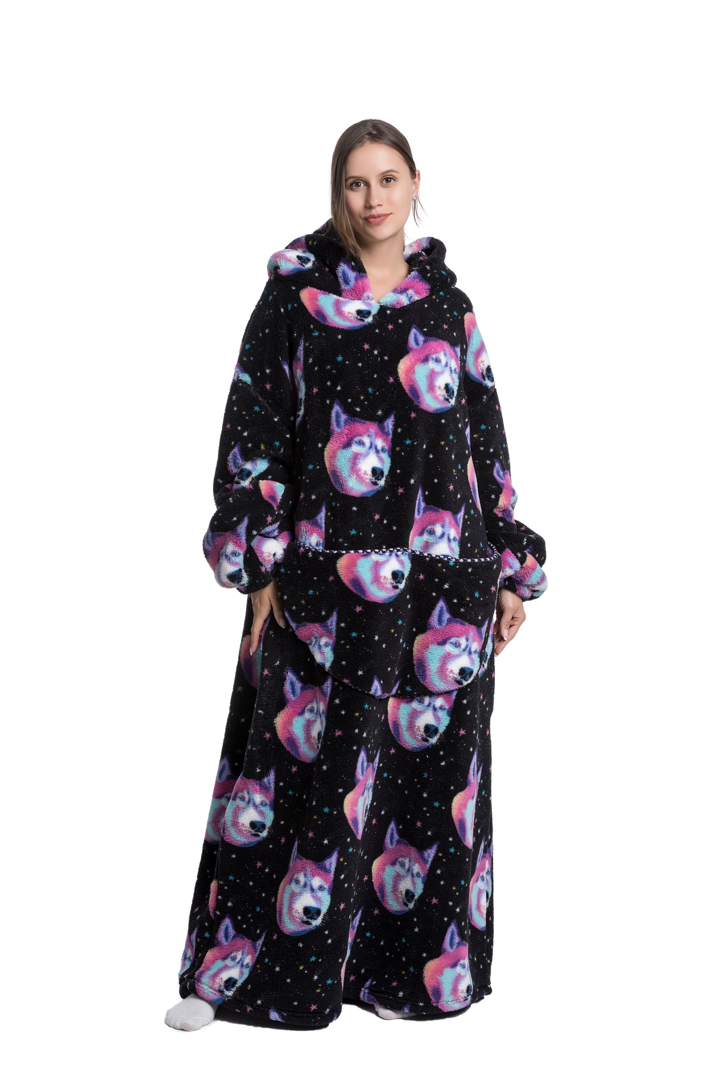 ICEY - Winter Fleece Hoodie Blanket