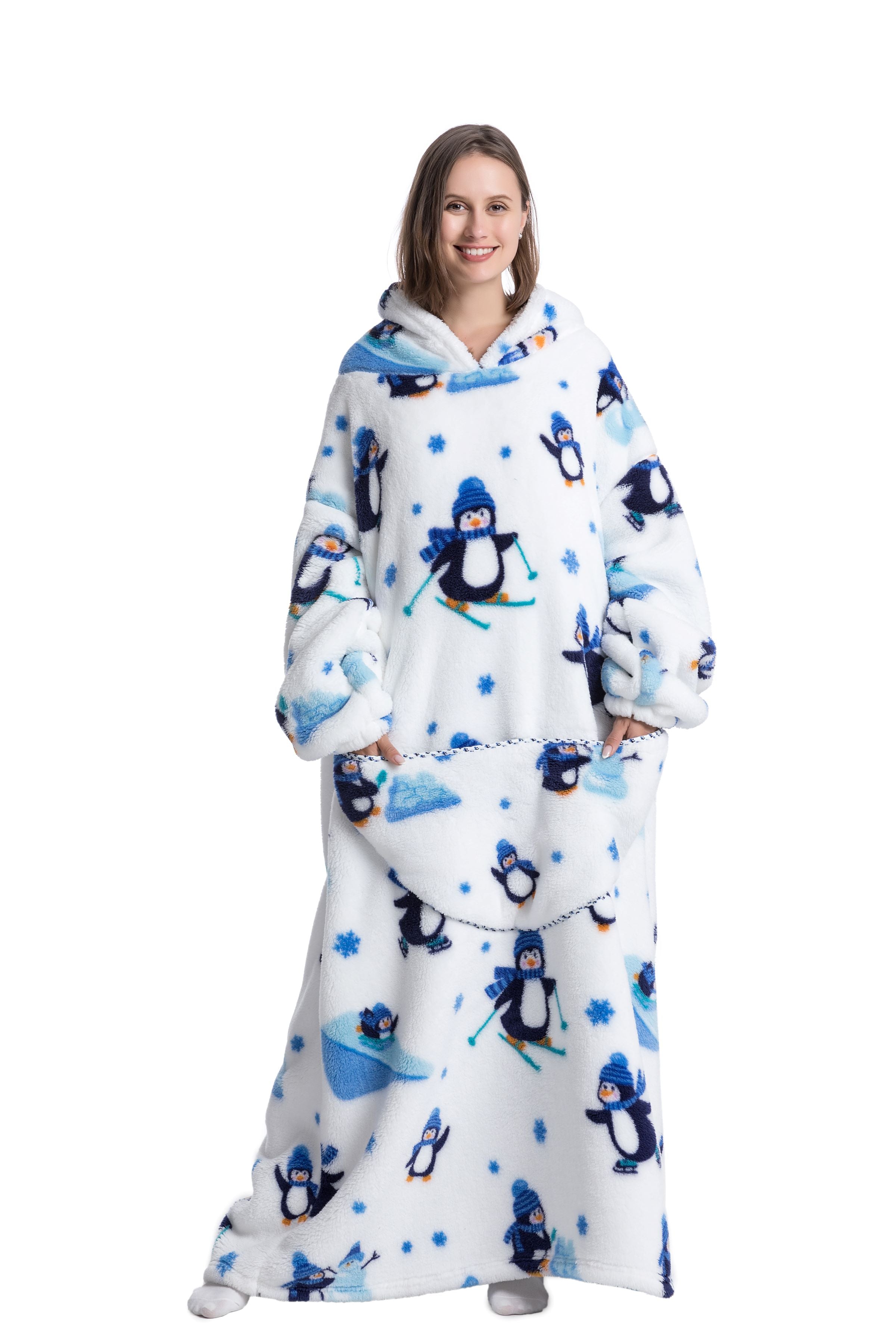 ICEY - Winter Fleece Hoodie Blanket