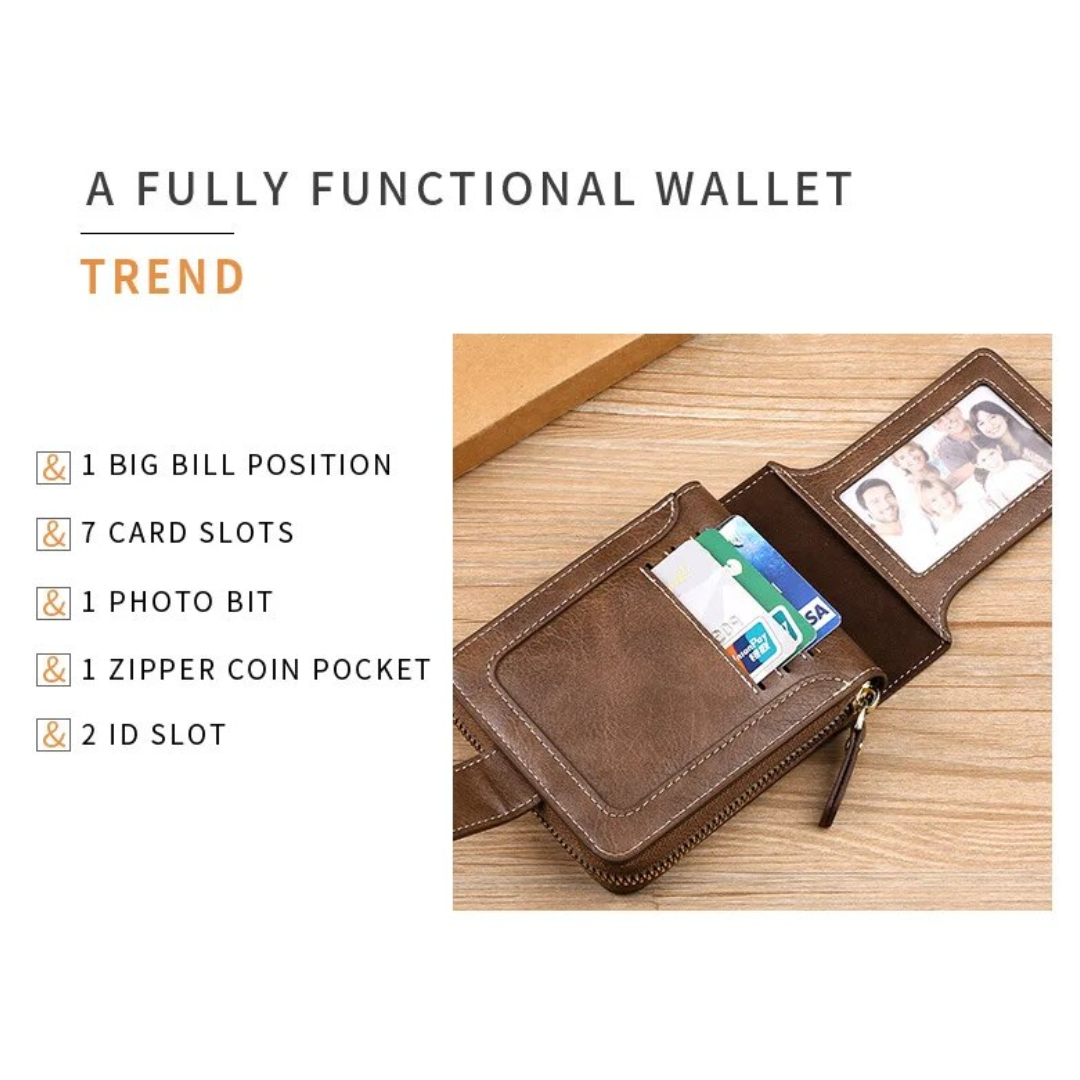 Classic Vintage Leather Wallet | Timeless & Elegant