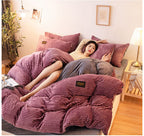 Cozy Velvet Fleece Duvet Cover for Winter