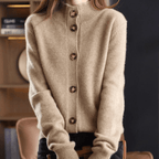 Elegant Women's Knitted Cardigan with Button Detail