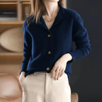 Elegant Women's Knitted Cardigan with Button Detail