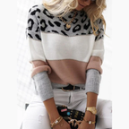 Cozy Leopard Print Women's Sweater
