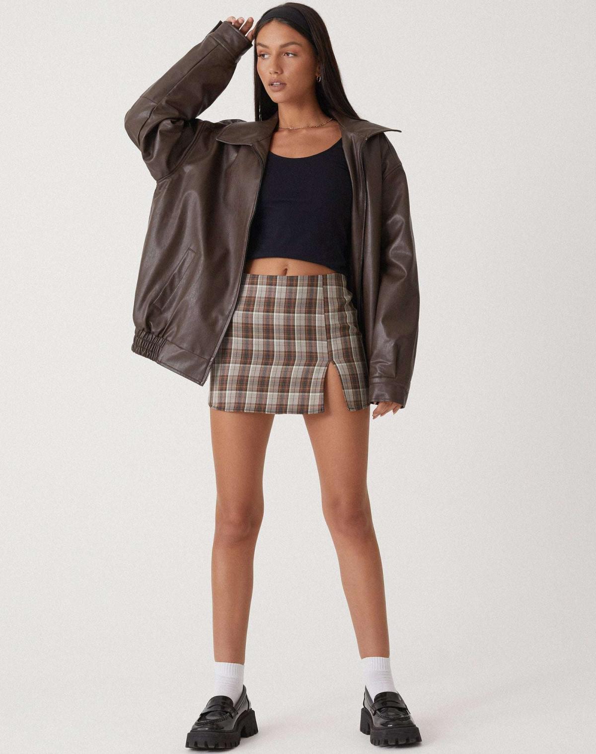 Chic Oversized Lightweight Leather Jacket for Women