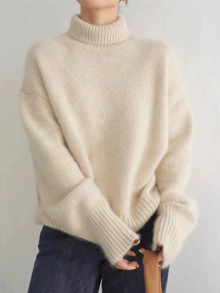 Women's Oversized Knitted Turtleneck Sweaters