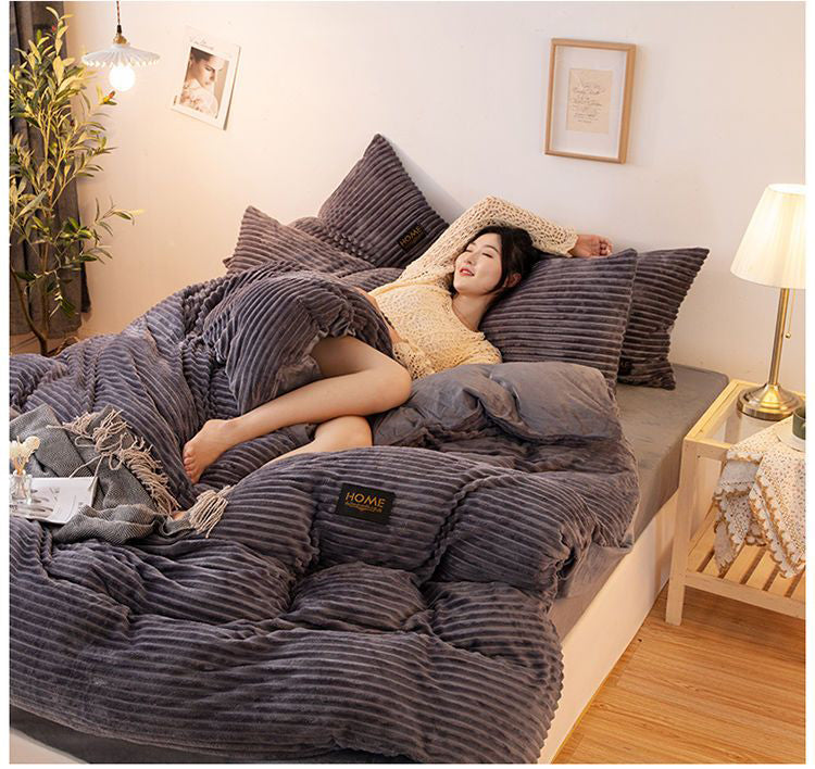 Cozy Fleece Duvet Cover for Winter Warmth