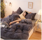 Cozy Velvet Fleece Duvet Cover for Winter