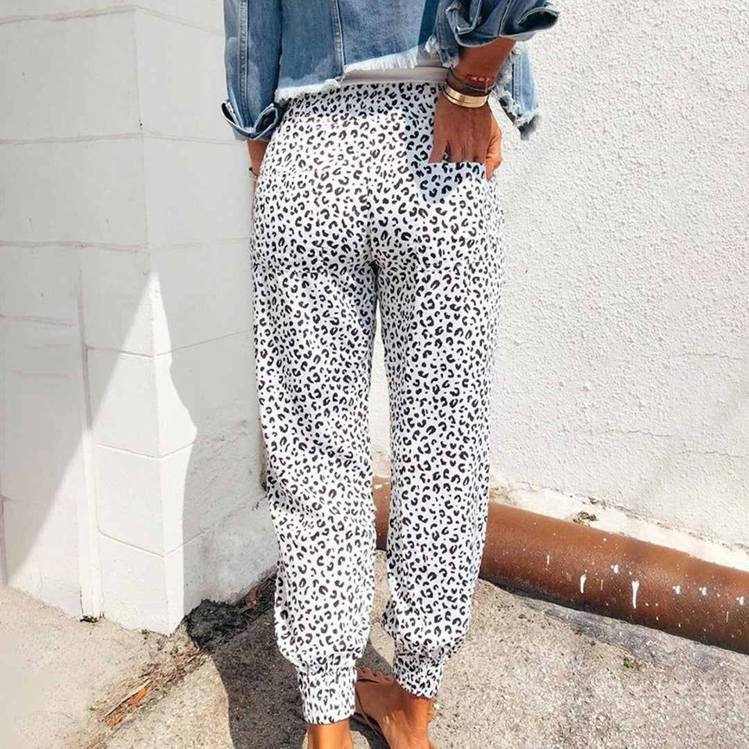 Xandra | Leopard Print Women's Trousers