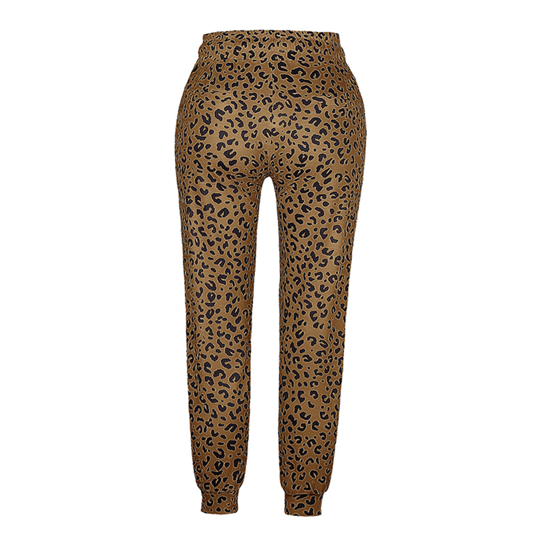 Xandra | Leopard Print Women's Trousers