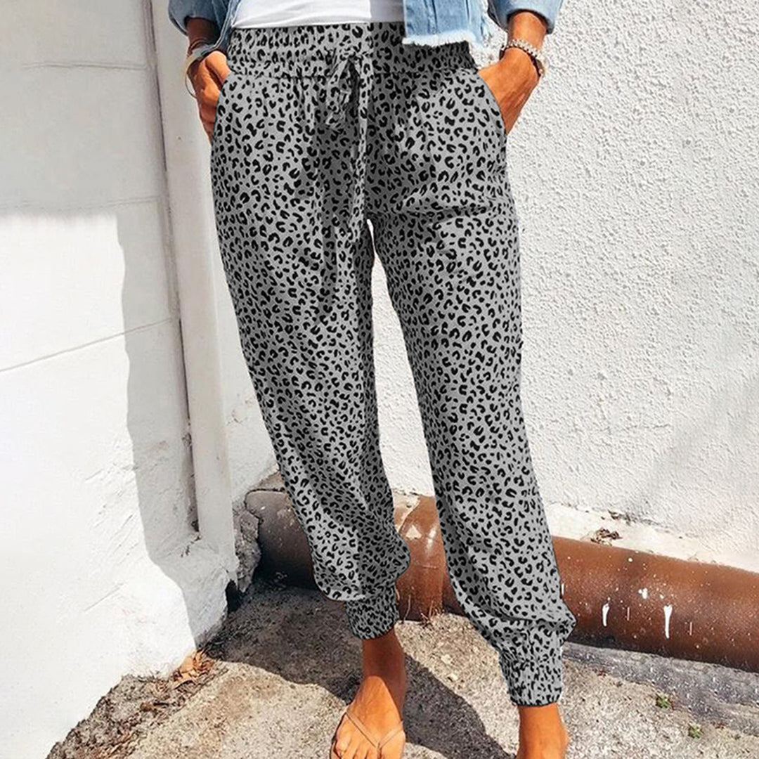 Xandra | Leopard Print Women's Trousers